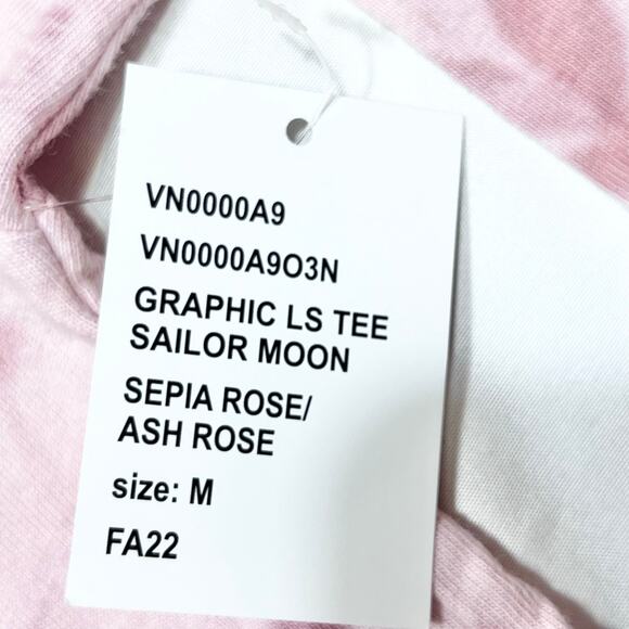 Vans x Sailor Moon Graphic Shirt Long Sleeve Tie Dye Pink Medium Classic Fit New - Picture 6 of 7